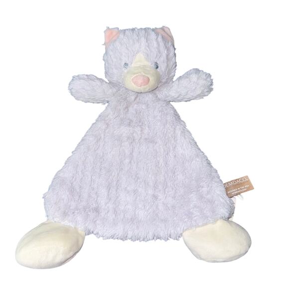 Demdaco Kennedy Kitty Lovey Rattle Blanket - Lavender - Picture 1 of 3